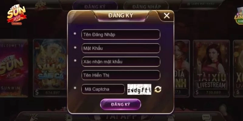 Quy trình 4 bước đăng ký tài khoản Sunwin cho người mới